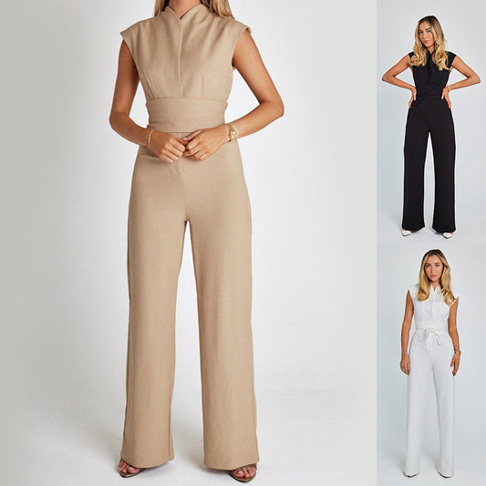 Jessica™ | Eleganter Ärmelloser Jumpsuit mit Weitem Bein