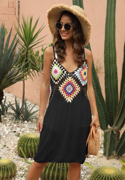Xena™ | Gehäkeltes Boho-Sommerkleid mit Rückenausschnitt