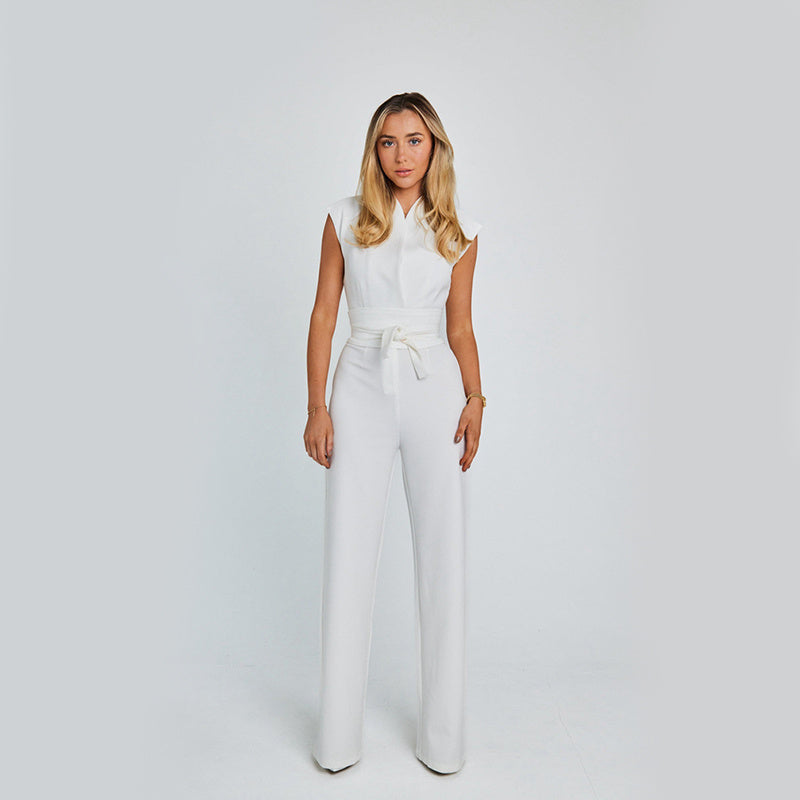 Jessica™ | Eleganter Ärmelloser Jumpsuit mit Weitem Bein