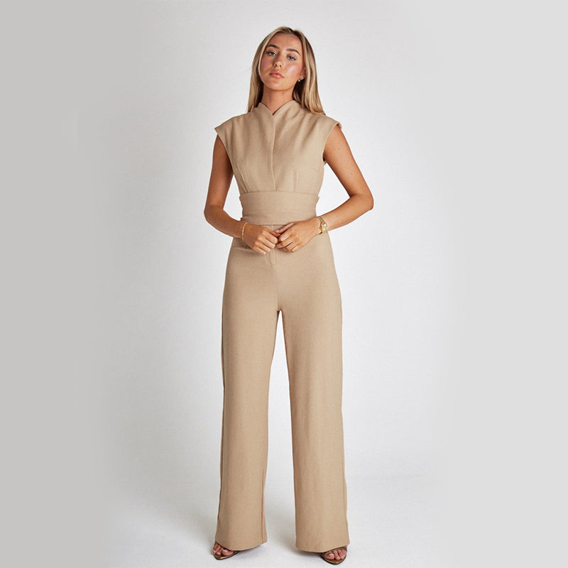 Jessica™ | Eleganter Ärmelloser Jumpsuit mit Weitem Bein