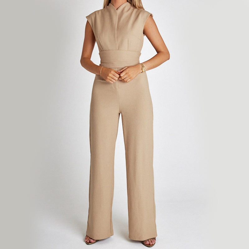 Jessica™ | Eleganter Ärmelloser Jumpsuit mit Weitem Bein