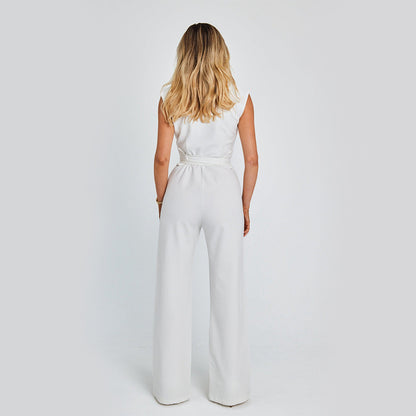 Jessica™ | Eleganter Ärmelloser Jumpsuit mit Weitem Bein